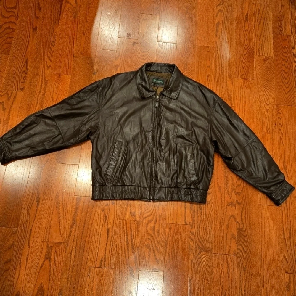 Vintage Savile Row Leather Jacket XL - Picture 3 of 8